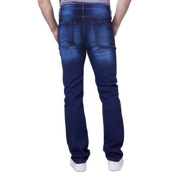 Lazer designer Men's Straight-Fit Jeans in Abe Dark Blue-Size 32x30 relaxed - Picture 2 of 4